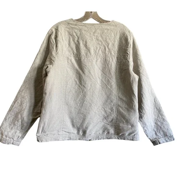 Garnet Hill Linen Zip Jacket - Picture 3 of 5